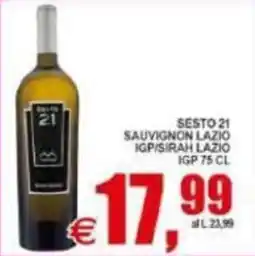 Pewex SESTO 21 SAUVIGNON LAZIO IGP/SIRAH LAZIO IGP offerta