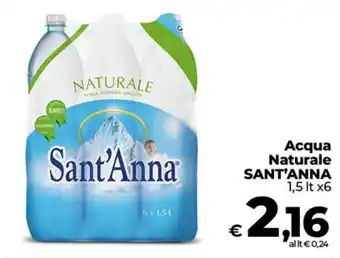 Ipercoop Radenza Acqua Naturale SANT'ANNA offerta