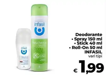 Ipercoop Radenza Deodorante INFASIL offerta