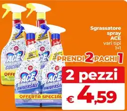 Ipercoop Radenza Sgrassatore spray ACE offerta