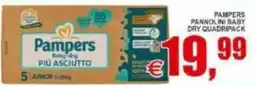 Pewex Pampers Pannolini Baby Dry Quadrpack offerta
