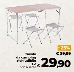 Ipercoop Radenza Tavolo da camping richiudibile FZ offerta
