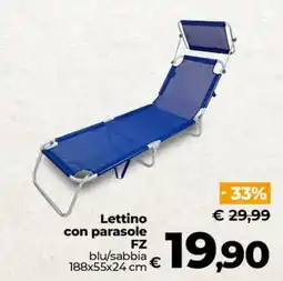 Ipercoop Radenza Lettino con parasole FZ offerta