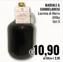 Famila BADIALI & CANDELARESI Lacrima di Morro d'Alba offerta