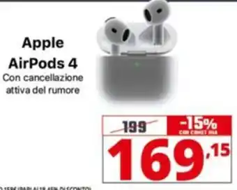 Comet Apple AirPods 4 offerta