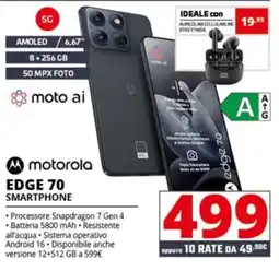 Comet motorola EDGE 70 SMARTPHONE offerta