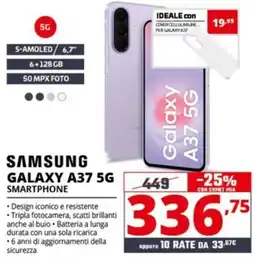 Comet SAMSUNG GALAXY A37 5G SMARTPHONE offerta