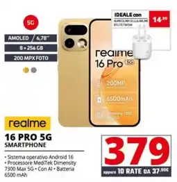 Comet realme 16 PRO 5G SMARTPHONE offerta
