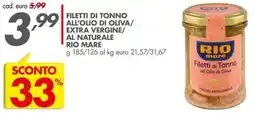 Italmark Filetti di Tonno all'Olio di Oliva RIO mare offerta