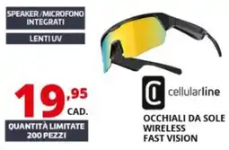 Comet cellularline OCCHIALI DA SOLE WIRELESS FAST VISION offerta
