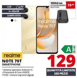 Comet realme NOTE 70T SMARTPHONE offerta