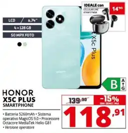 Comet HONOR X5C PLUS SMARTPHONE offerta