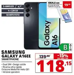 Comet SAMSUNG GALAXY A16EE SMARTPHONE offerta