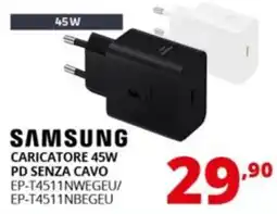 Comet SAMSUNG CARICATORE 45W PD SENZA CAVO offerta