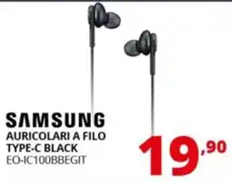 Comet SAMSUNG AURICOLARI A FILO TYPE-C BLACK offerta