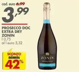 Italmark Prosecco DOC Extra Dry Zonin offerta