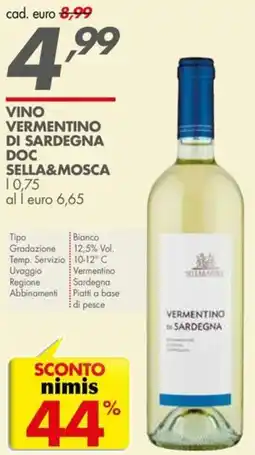 Italmark Vino Vermentino di Sardegna DOC Sella&Mosca offerta