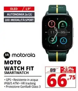 Comet motorola MOTO WATCH FIT SMARTWATCH offerta