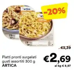 Unes Piatti pronti surgelati gusti assortiti ARTICA offerta