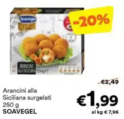 Unes Arancini alla Siciliana surgelati SOAVEGEL offerta