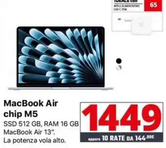 Comet MacBook Air chip M5 offerta