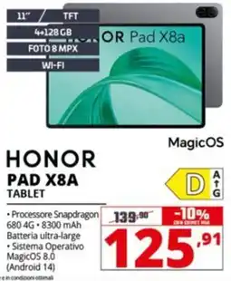 Comet HONOR PAD X8A TABLET offerta