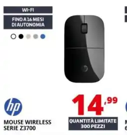 Comet hp MOUSE WIRELESS SERIE Z3700 offerta