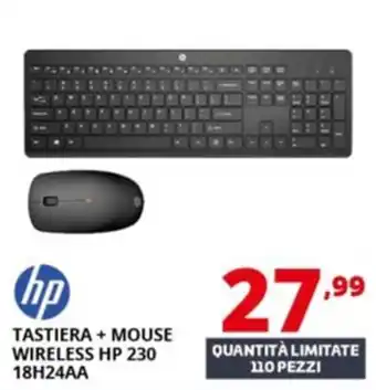 Comet TASTIERA + MOUSE WIRELESS HP 230 offerta