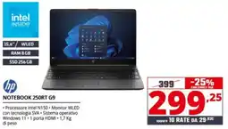 Comet hp NOTEBOOK 250RT G9 offerta