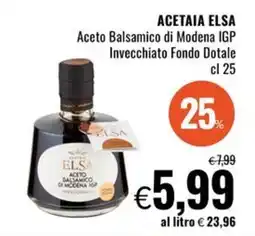 Famila Acetaia Elsa Aceto Balsamico di Modena IGP Invecchiato Fondo Dotale offerta