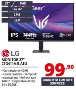 Comet Lg monitor 27" 27G411A-B.AEU offerta