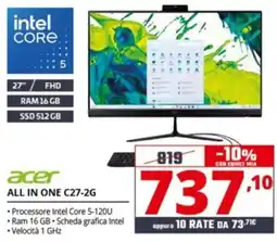 Comet acer ALL IN ONE C27-2G offerta