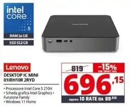 Comet Lenovo DESKTOP IC MINI 01IRH10R 2RYD offerta