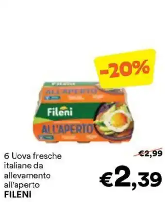 Unes Uova fresche italiane da allevamento all'aperto FILENI offerta