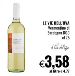 Famila LE VIE DELL'UVA Vermentino di Sardegna DOC offerta