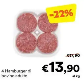 Unes Hamburger di bovino adulto offerta