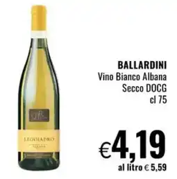 Famila BALLARDINI Vino Bianco Albana Secco DOCG offerta