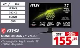 Comet MSI MONITOR MAG 27" 274CQF offerta