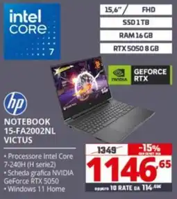 Comet hp NOTEBOOK 15-FA2002NL VICTUS offerta