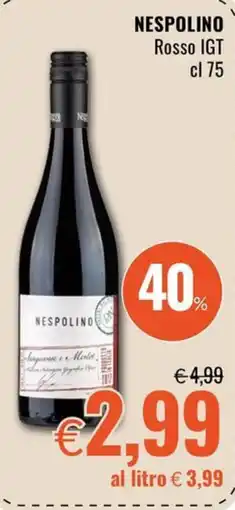 Famila NESPOLINO Rosso IGT offerta