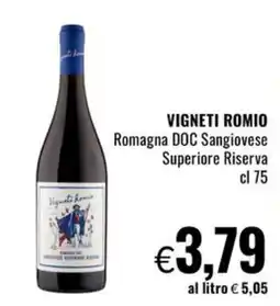 Famila Vigneti Romio Romagna DOC Sangiovese Superiore Riserva offerta