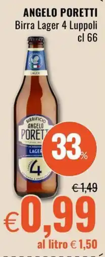 Famila ANGELPORETTI Birra Lager 4 Luppoli offerta
