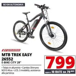 Comet Legnano MTB TREK EASY 26552 E-BIKE CITY 28" offerta