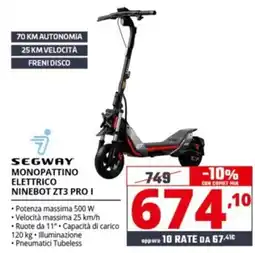 Comet Segway Monopattino Elettrico Ninebot ZT3 Pro I offerta