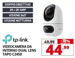 Comet tp-link VIDEOCAMERA DA INTERNO DUAL LENS TAPO C245D offerta