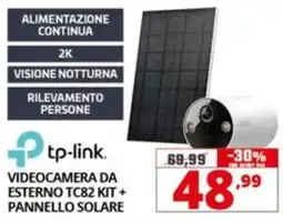 Comet tp-link. VIDEOCAMERA DA ESTERNO TC82 KIT + PANNELLO SOLARE offerta