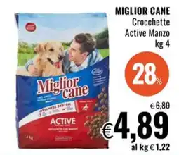 Famila Miglior cane Crocchette Active Manzo offerta