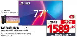 Comet SAMSUNG OLED TV 4K 77" QE77S85FAEXZT offerta