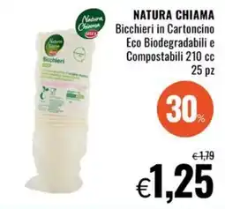 Famila Natura Chiama Bicchieri in Cartoncino offerta
