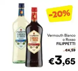 Unes Vermouth Bianco o Rosso FILIPPETTI offerta